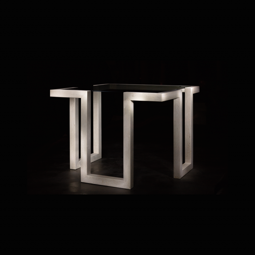 castile dining marble table travertine