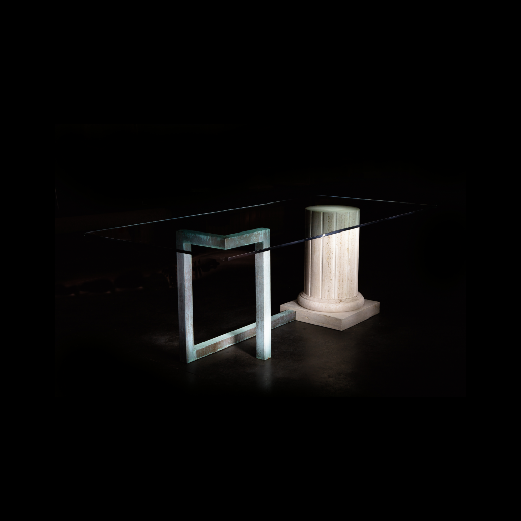 roman travertine marble table