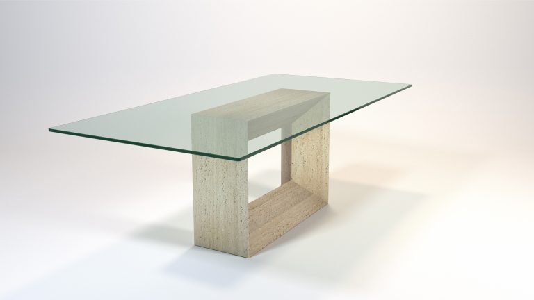marble table travertine spanish design