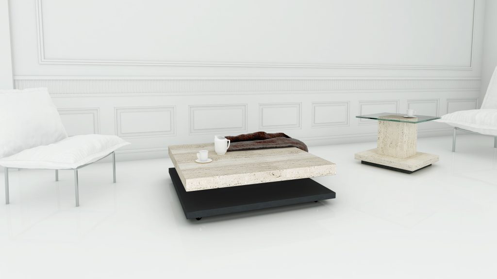 sagra mesa travertino pizarra muebles a medida mármol