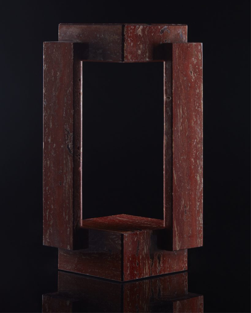 VERSIÓN MÁRMOL TRAVERTINO ROJO IRANÍ DE LA LÁMPARA SUEÑO FÍSICO DE MEDDEL MEDDEL MILÁN ROSSANA ORLANDI