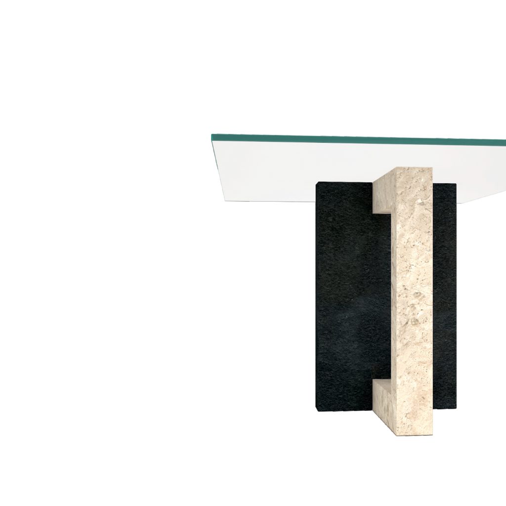 mesa de comedor de piedra natural covia travertino y pizarra