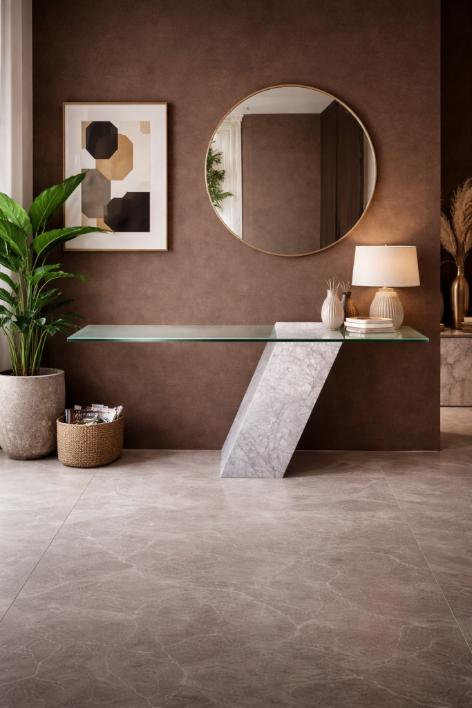 AKRA CONSOLA MÁRMOL CRISTAL CARRARA Akra Console Table Marble