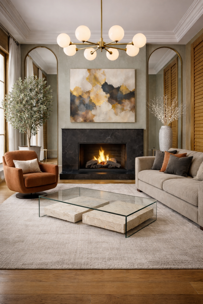 Mesa Alba con doble base de mármol Alba Marble Table Bases