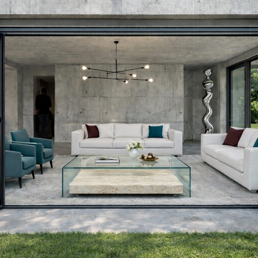 ALBA MESA DISEÑO MÁRMOL TRAVERTINO