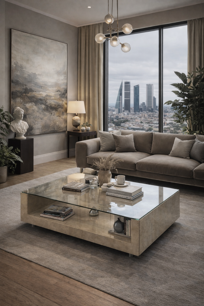 amia mesa de centro de mármol crema