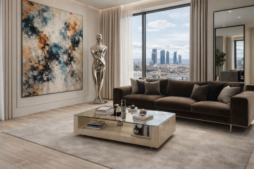 AMIA MESA MÁRMOL TRAVERTINO Amia Travertine Coffee Table