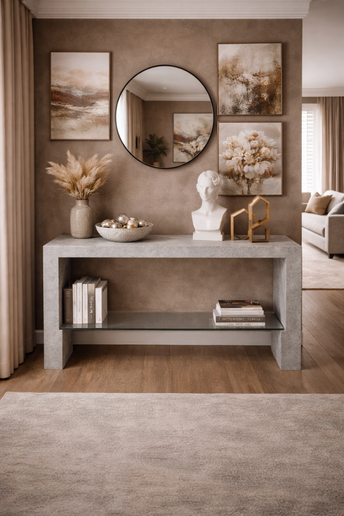 athenea consola diseño mármol