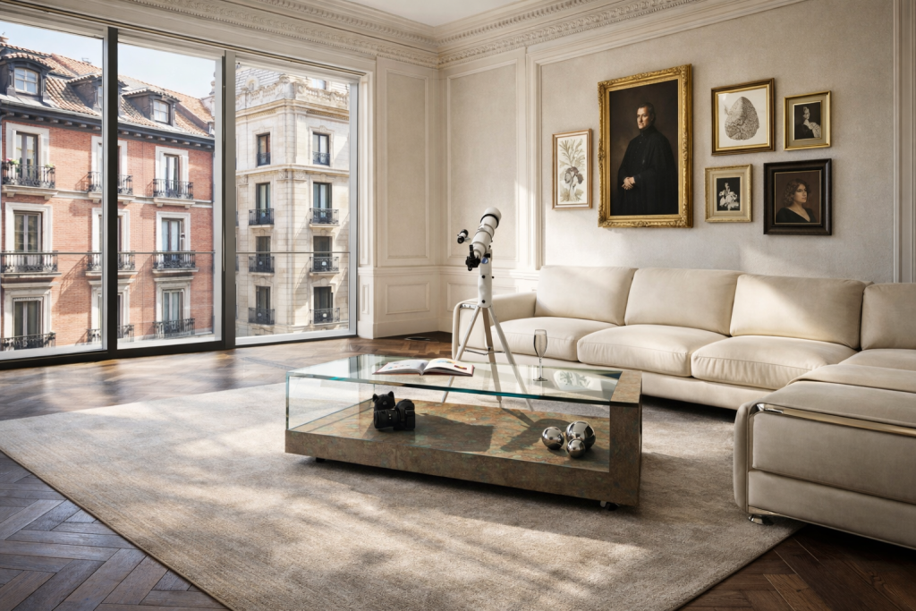 FORNIX MESA CENTRO MÁRMOL marrón emperador