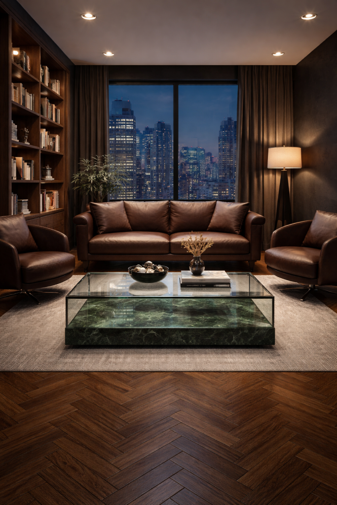 MESA CENTRO LENAR MÁRMOL Y CRISTAL DISEÑO MODERNO JOAQUÍN MOLL