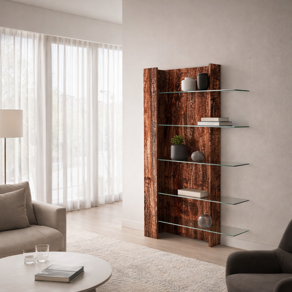 maya estantería piedra cristal diseño mármol meddel