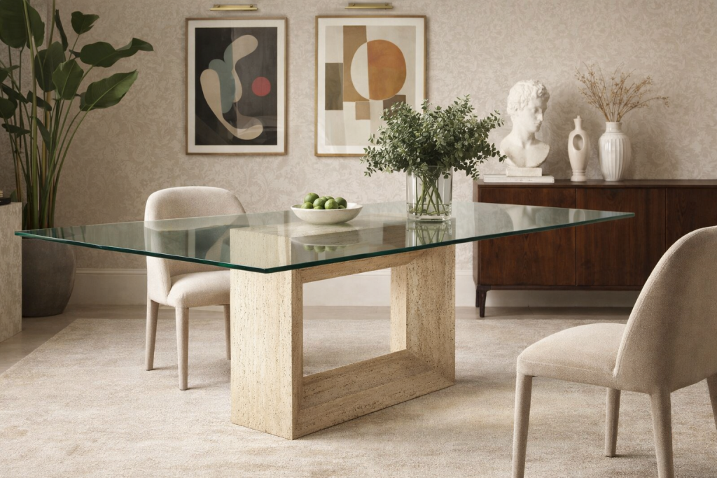 MESA COMEDOR MUEBLES ALTA GAMA EN MÁRMOL Y PIEDRA NATURAL