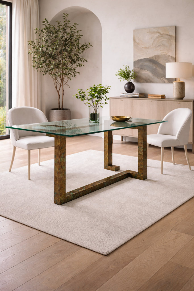 mesa de diseño de comedor mármol creaciones moll Oteyza Sculptural Dining Table