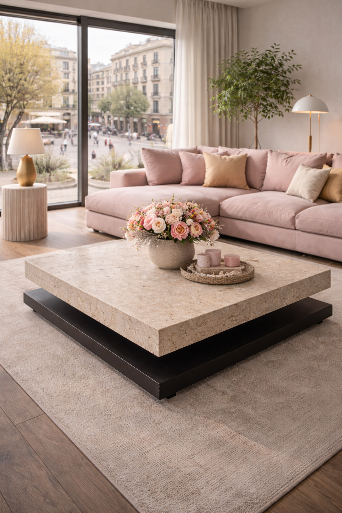 sagra mesa travertino pizarra madrid