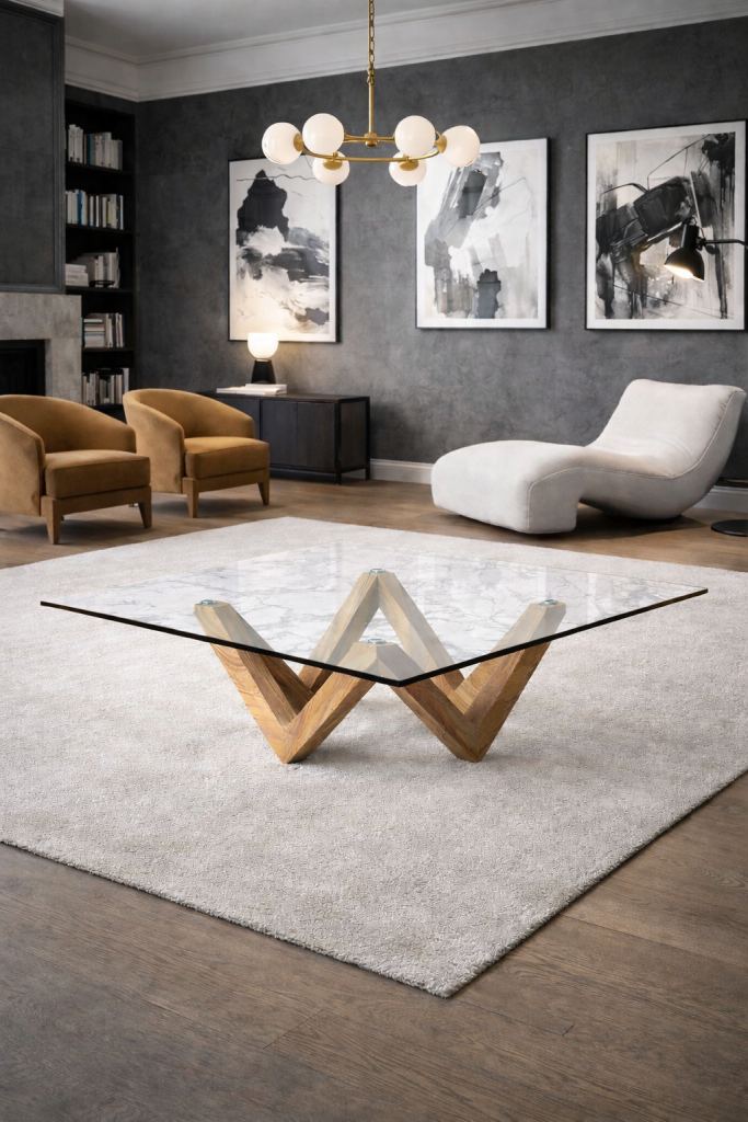 MESA DE CENTRO DE DISEÑO EN MÁMROL VEGA COFFEE