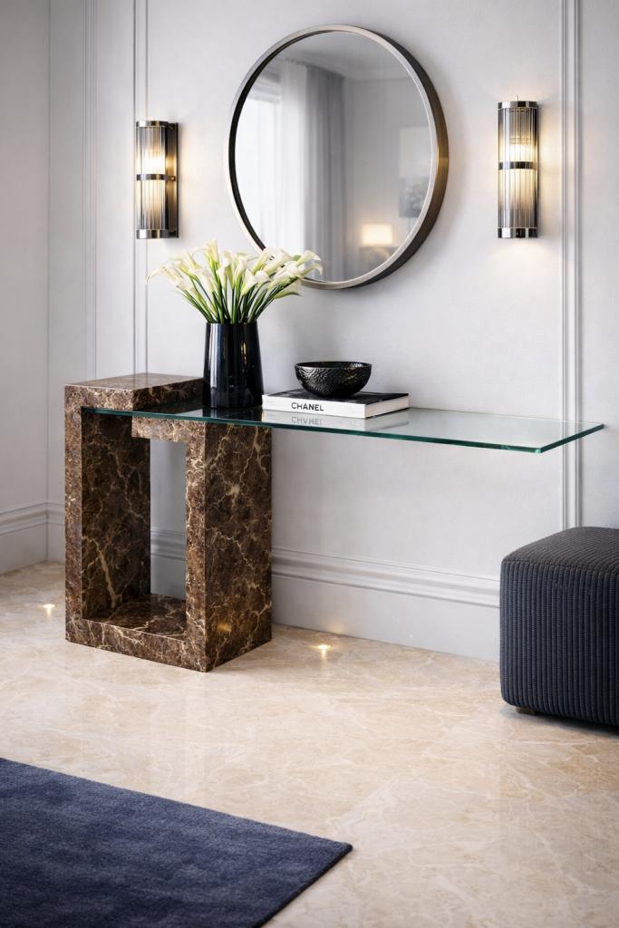 mesa consola mármol españa diseño joaquín moll