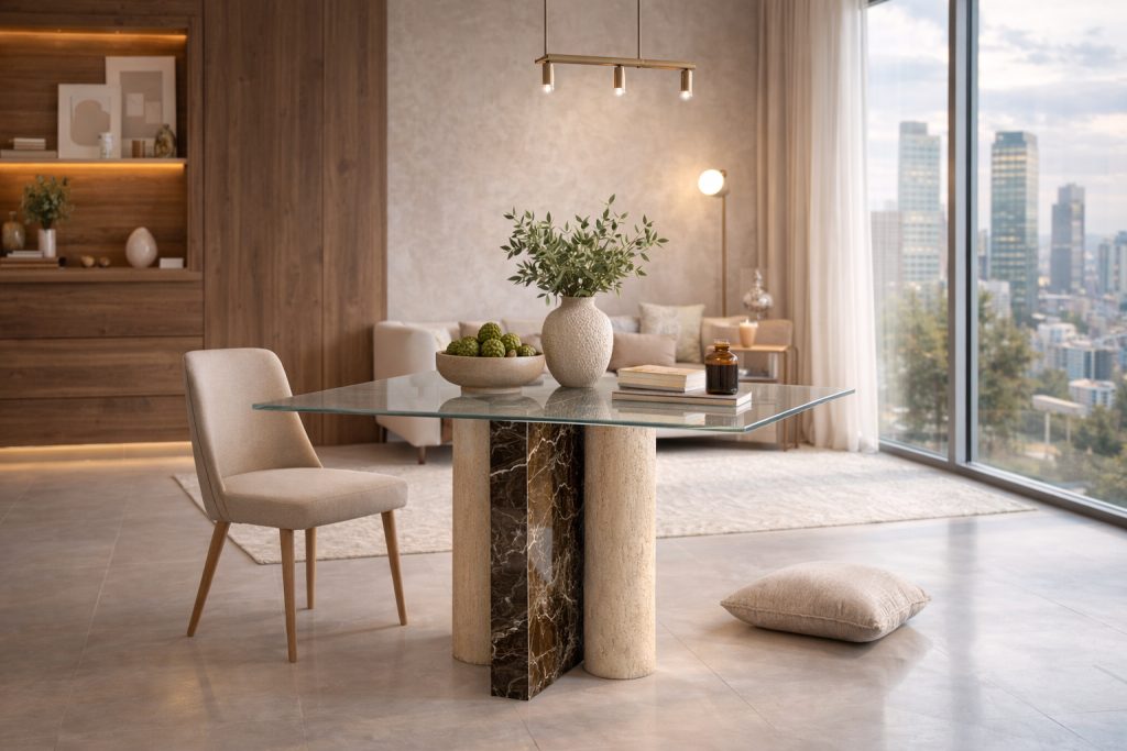 herder mesa cilindros travetino