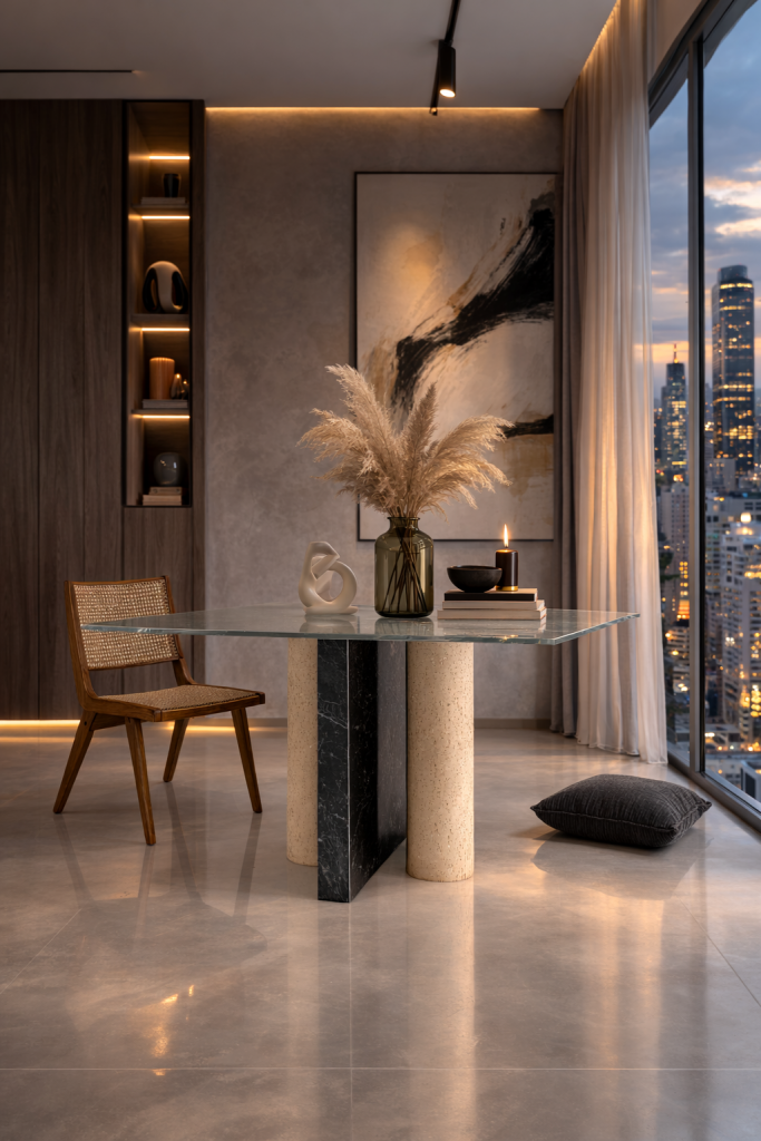 mesa comedor diseño piedra natural herder