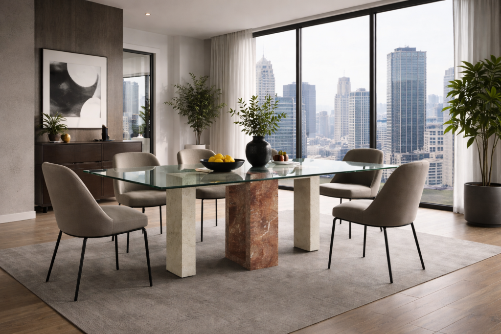 Ponte Mesa Mármol Moderna mármol rojo travertino romano