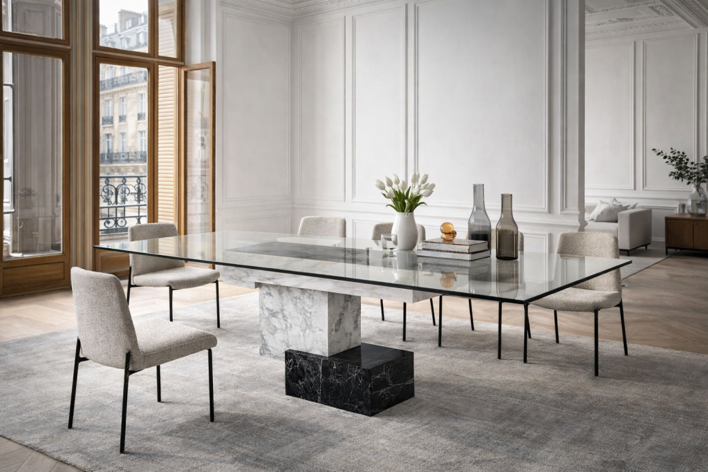 muebles de diseño en mármol tacerii mesa comedor