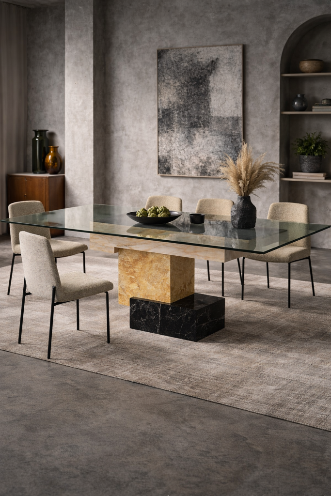 Tacerii Mesa Mármoles Cristal MÁrmOL AMARILLO MARRÓN EMPERADOR