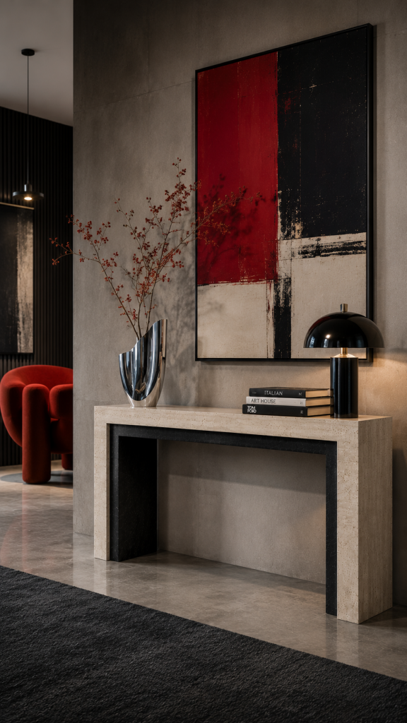padua mueble entrada recibidor mármol piedra