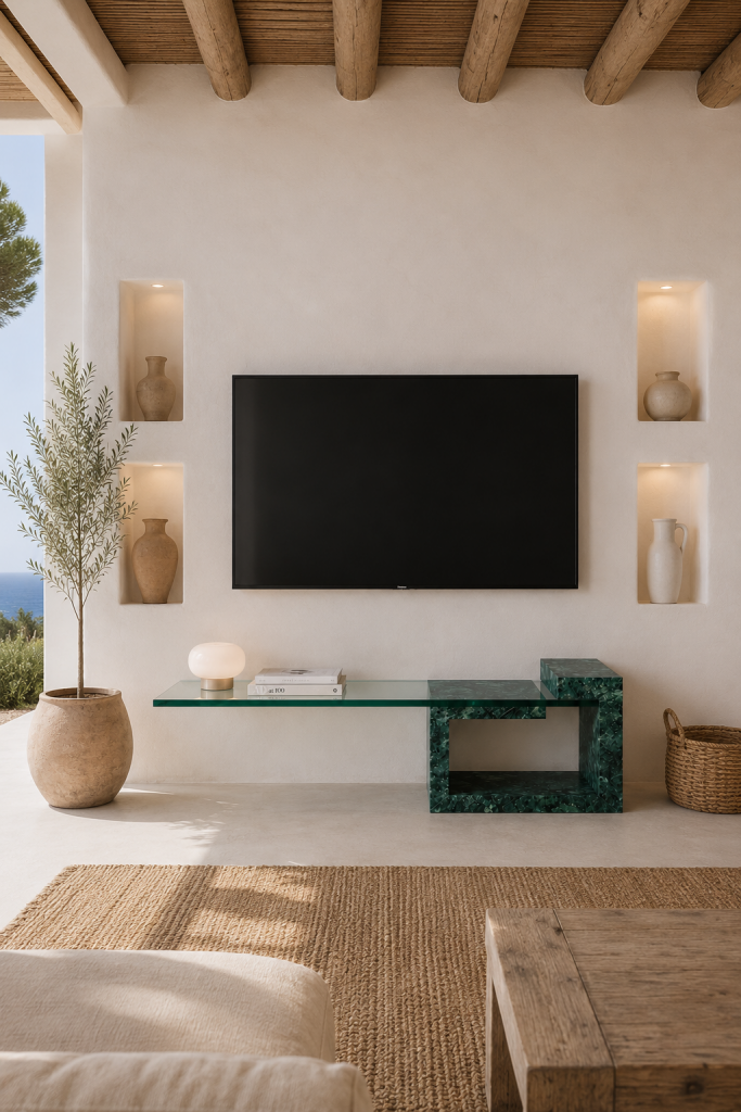 DOVE TV MESA MÁRMOL MODERNA DISEÑO FABRICACIÓN MESAS DE MÁRMOL A MEDIDA