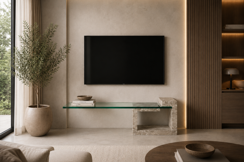 DOVE TV MESA TELEVISIÓN MÁRMOL DISEÑO